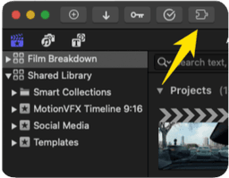 Placeholder for the Final Cut Pro Extensions menu